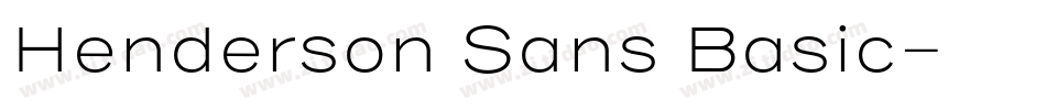 Henderson Sans Basic字体转换